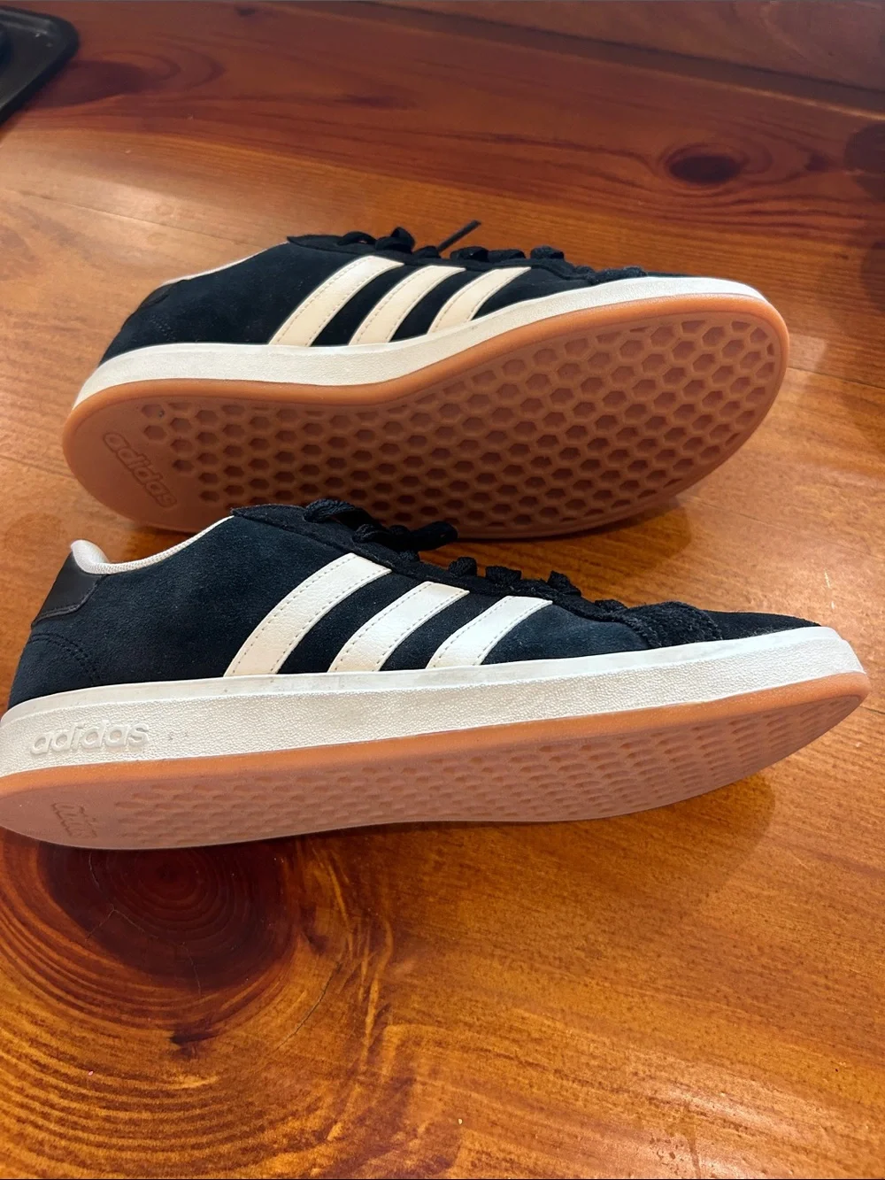 adidas Black and White Low-Top Skate Sneakers
